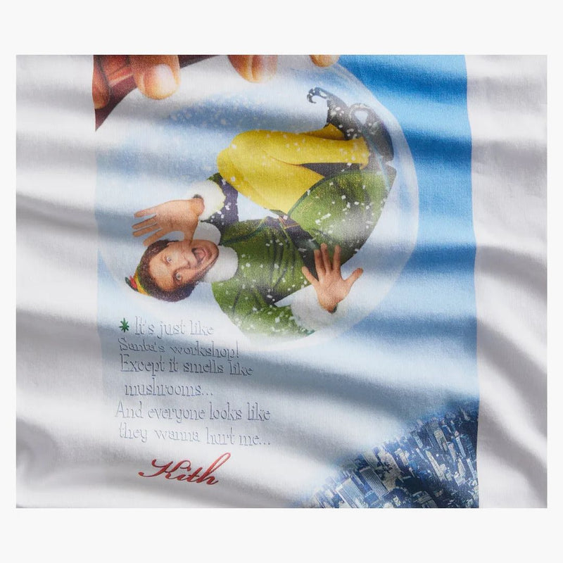 Kith Elf Snow Globe Long Sleeve Tee White