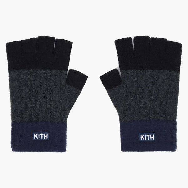 Kith Ellwood Colorblocked Fingerless Gloves Dark Green