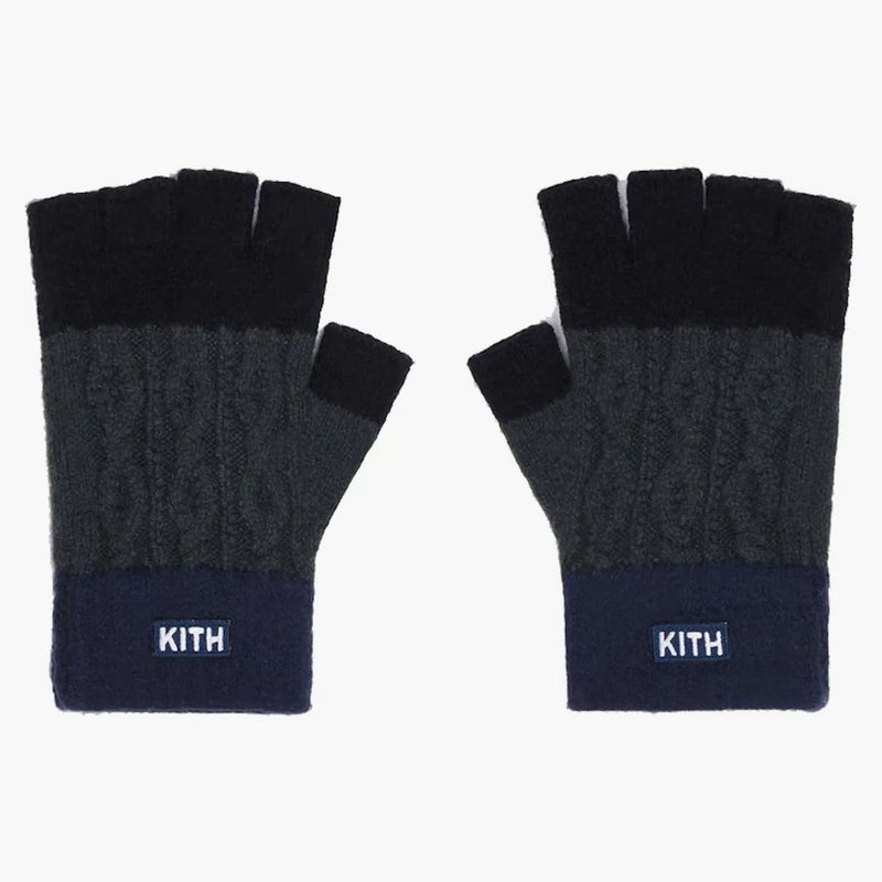 Kith Ellwood Colorblocked Fingerless Gloves Dark Green