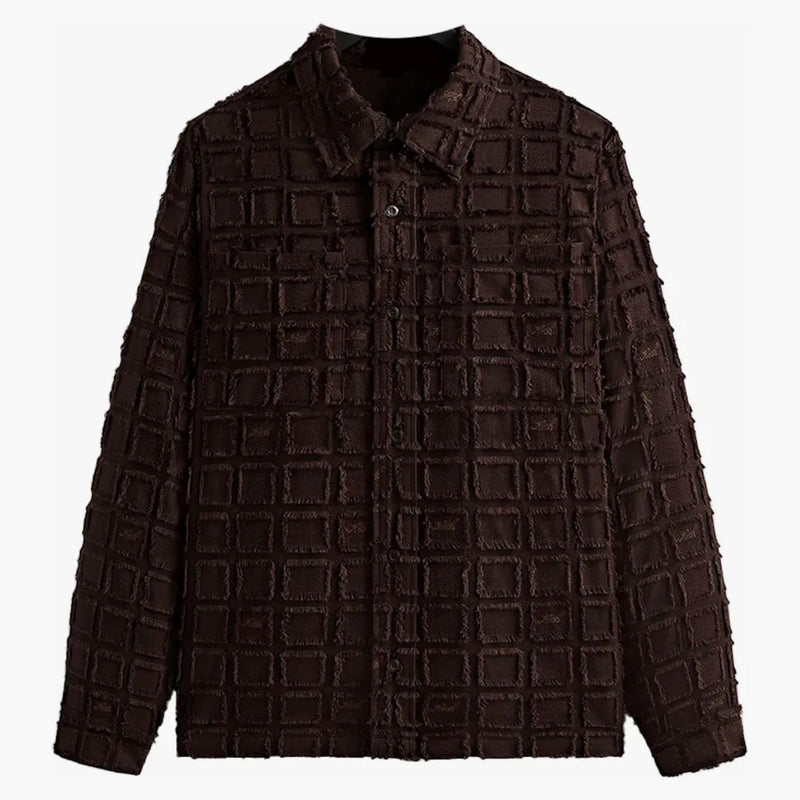 Kith Fils Coupe Check Boxy Collared Overshirt Kindling