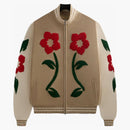 Kith Floral Crest Wyona Full Zip Sweater Canvas