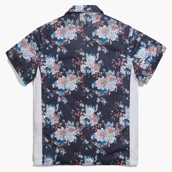 Kith Floral Panel Camp Shirt Navy/multi