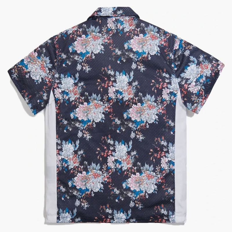 Kith Floral Panel Camp Shirt Navy/multi