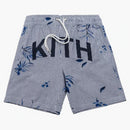 Kith Floral Print Seersucker Shorts Blue
