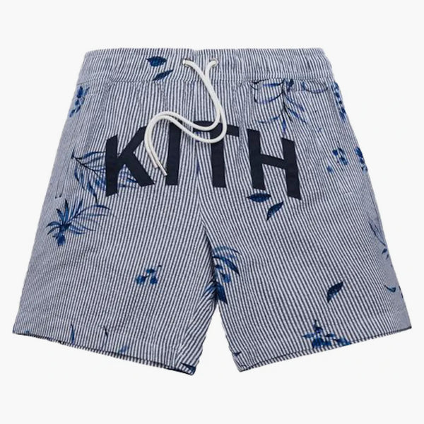 Kith Floral Print Seersucker Shorts Blue