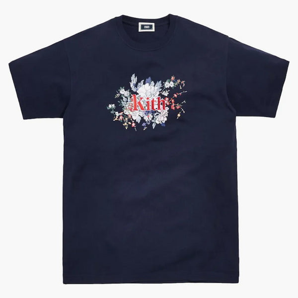 Kith Floral Serif Tee Navy