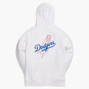 Kith For Major League Baseball Los Angeles Dodgers Logo Script Hoodie White