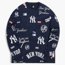 Kith For Major League Baseball New York Yankees All Over L/s Tee Navy