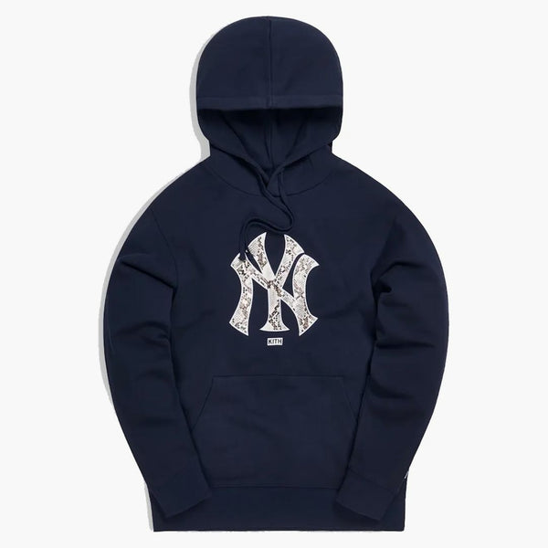 Kith For Major League Baseball New York Yankees Snake Logo Hoodie Navy