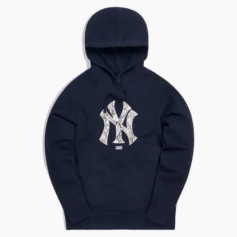 Kith For Major League Baseball New York Yankees Snake Logo Hoodie Navy