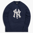 Kith For Major League Baseball New York Yankees Snake Logo L/s Tee Navy