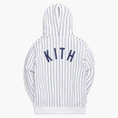 Kith For Major League Baseball New York Yankees Striped Hoodie White