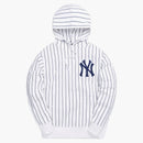Kith For Major League Baseball New York Yankees Striped Hoodie White