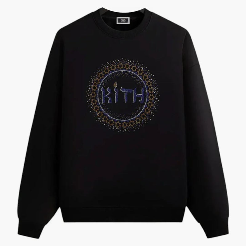 Kith Hanukkah Crystal Nelson Crewneck Black