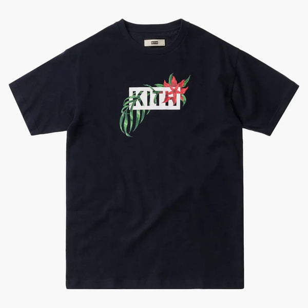 Kith In Bloom Classic Logo Tee Navy