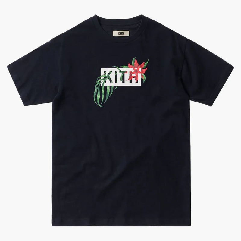 Kith In Bloom Classic Logo Tee Navy