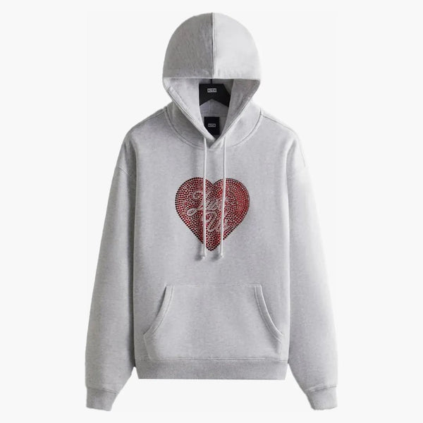 Kith Just Us Swarovski Crystals Hoodie Light Heather Grey