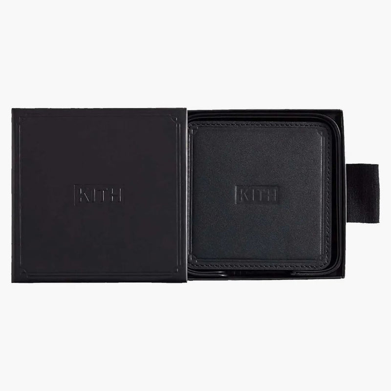 Kith Kithmas Monogram Leather Coasters Black
