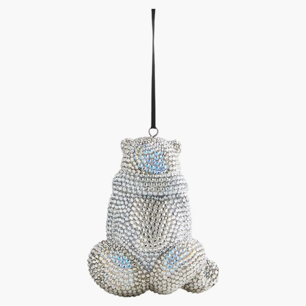 Kith Kithmas Polar Bear Swarovski Crystals Ornament Crystal Shimmer/jet Hematite