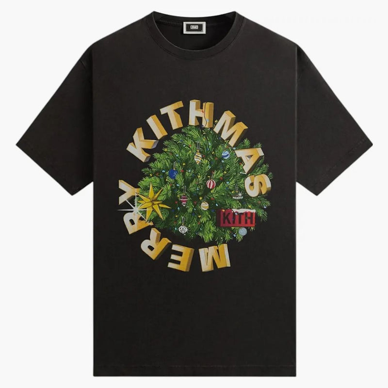 Kith Kithmas Tree Vintage Tee Black