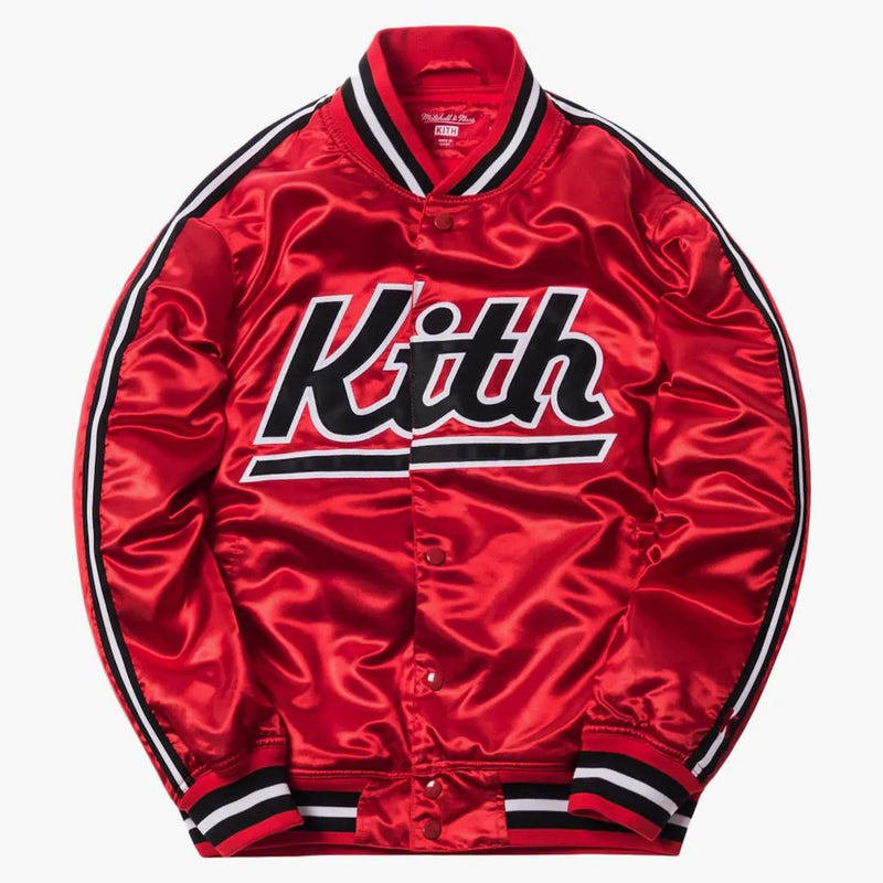 Giacca di riscaldamento satinata di Kith x Mitchell & Ness Miami