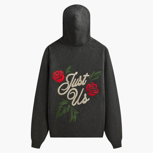 Kith Knit Miles Hoodie Dark Heather Grey