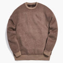 Kith Large Wool Check Crewneck Dark Brown