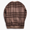 Kith Large Wool Check Crewneck Dark Brown