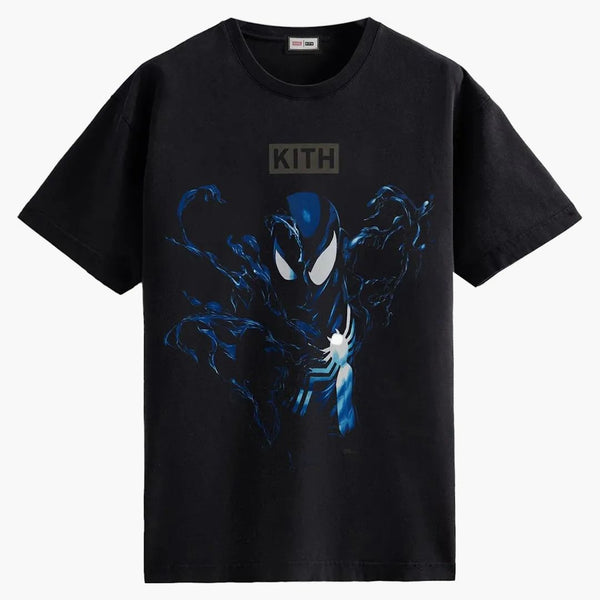 Kith Marvel Spider-man Black Suit Vintage Tee Black