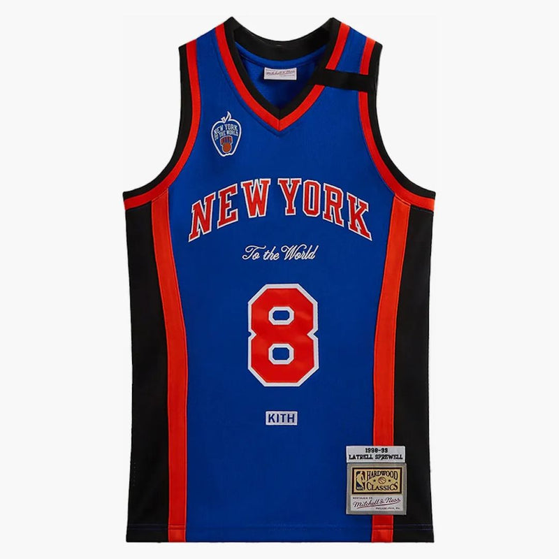 Kith Mitchell & Ness New York Knicks Latrell Spriwell Jersey Knicks Blue/Knicks Orange