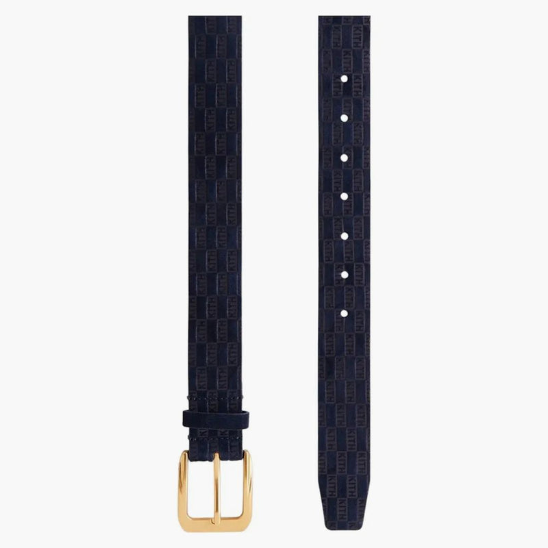 Kith Monogram Suede Leather Belt Ink