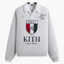 Kith Nelson Collared Pullover (ss25) Light Heather Grey