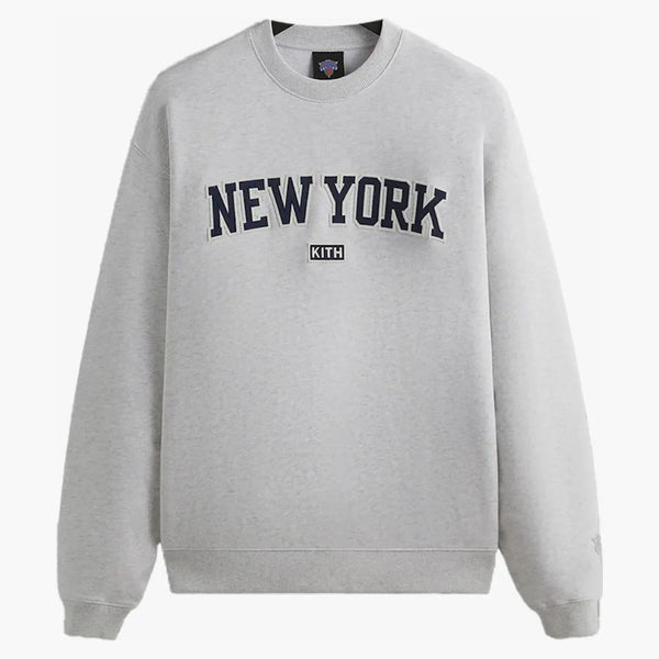 Kith New York Knicks City So Nice Nelson Crewneck Light Heather Grey