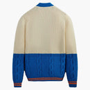 Kith New York Knicks Combo Stitch Cardigan Sandrift