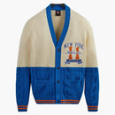 Kith New York Knicks Combo Stitch Cardigan Sandrift