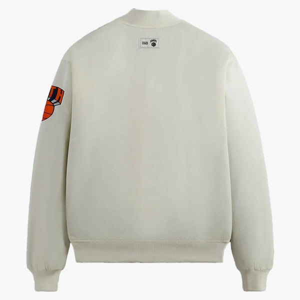 Kith New York Knicks Pinstripe Satin Bomber Jacket Silk