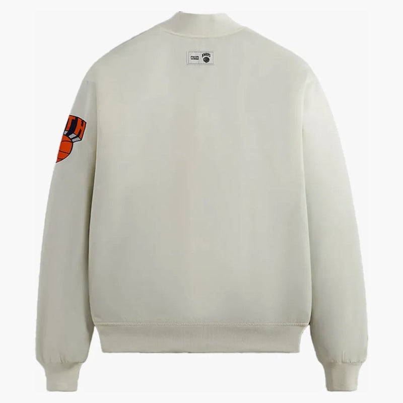 Kith New York Knicks Pinstripe Satin Bomber Jacket Silk