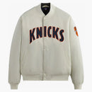 Kith New York Knicks Pinstripe Satin Bomber Jacket Silk