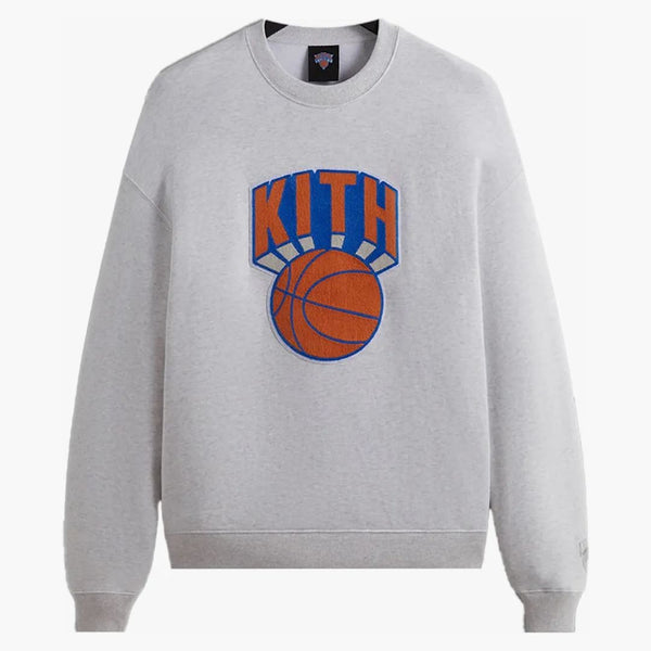 Kith New York Knicks Retro Ny Nelson Crewneck Light Heather Grey