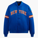 Kith New York Knicks Satin Bomber Jacket Royal