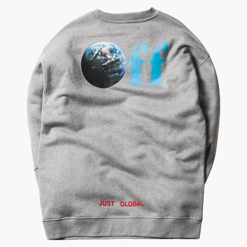 Kith Off-white Just Global Crewneck Melange Grey
