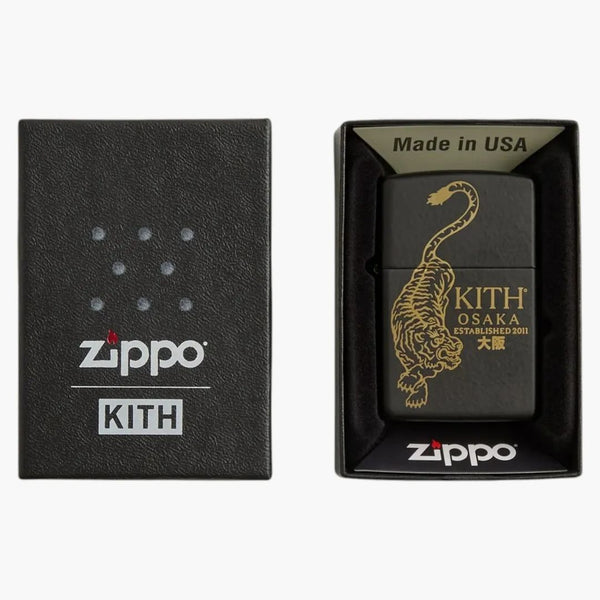 Kith Osaka Tiger Crest Zippo lättare svart