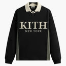 Kith Pique Long Sleeve Tap Polo Black