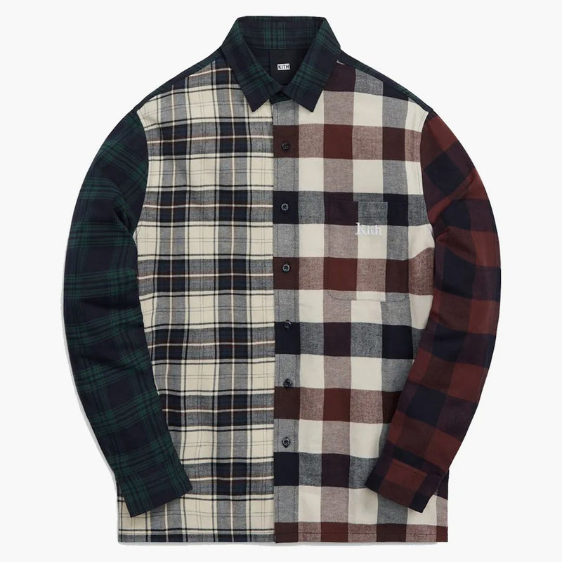 Kith Plaid Mix Ludlow Button Down Saddle