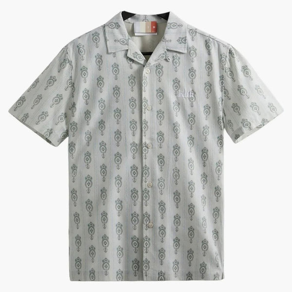 Kith Printed Thompson Stiped Ornament Camp Collar Shirt Atlas