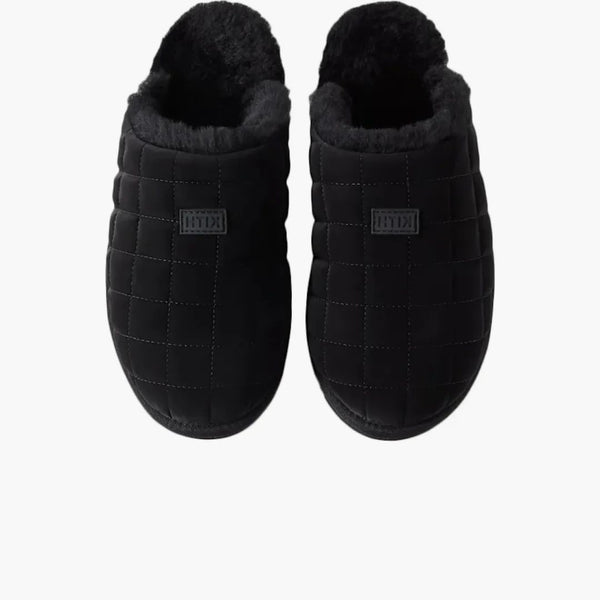 Kith Puffed Classic Logo Slipper Kithmas Black