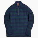 Kith Quarter Zip Collared Shirt Navy/red