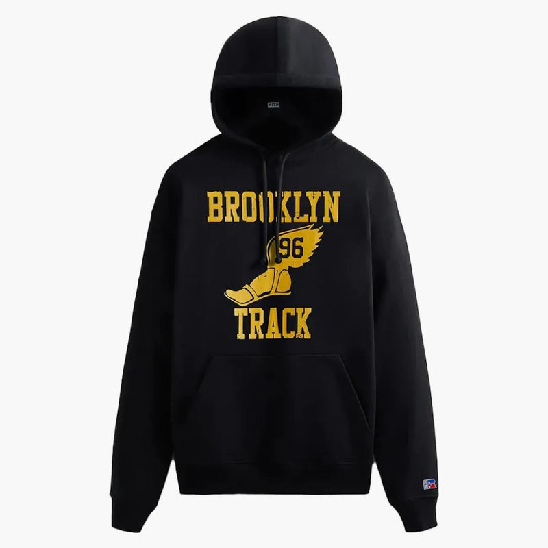 Kith Russell Athletic Cuny Brooklyn College Track Vintage Hoodie Black