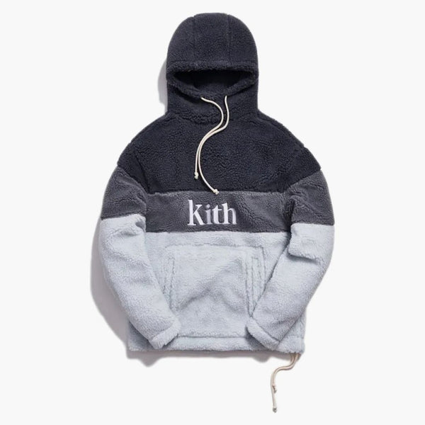 Kith Sherpa Double Pocket Hoodie Pearl Blue