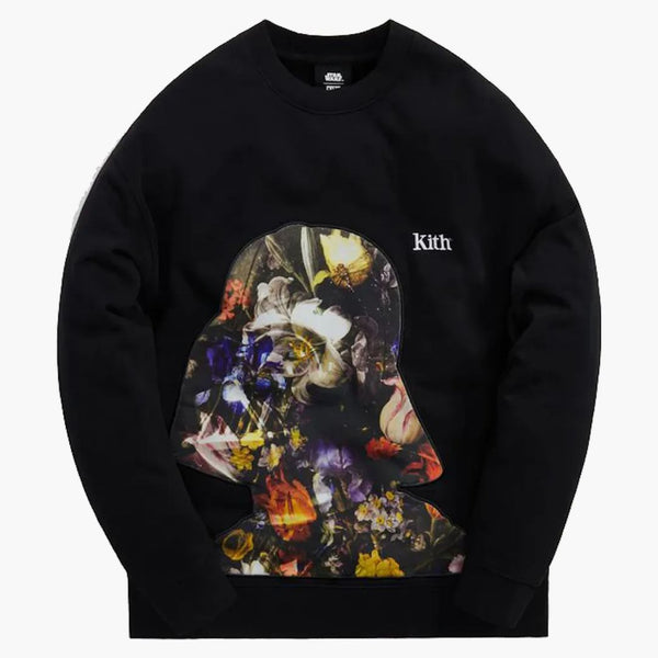 Kith X Star Wars Floral Vader Crewneck Black